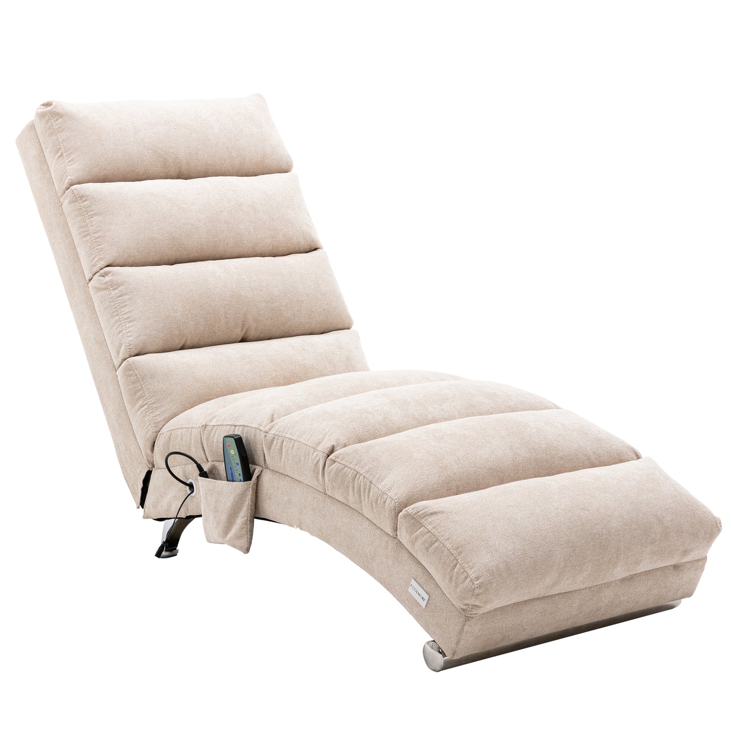 Linen Chaise Lounge Indoor Chair, beige