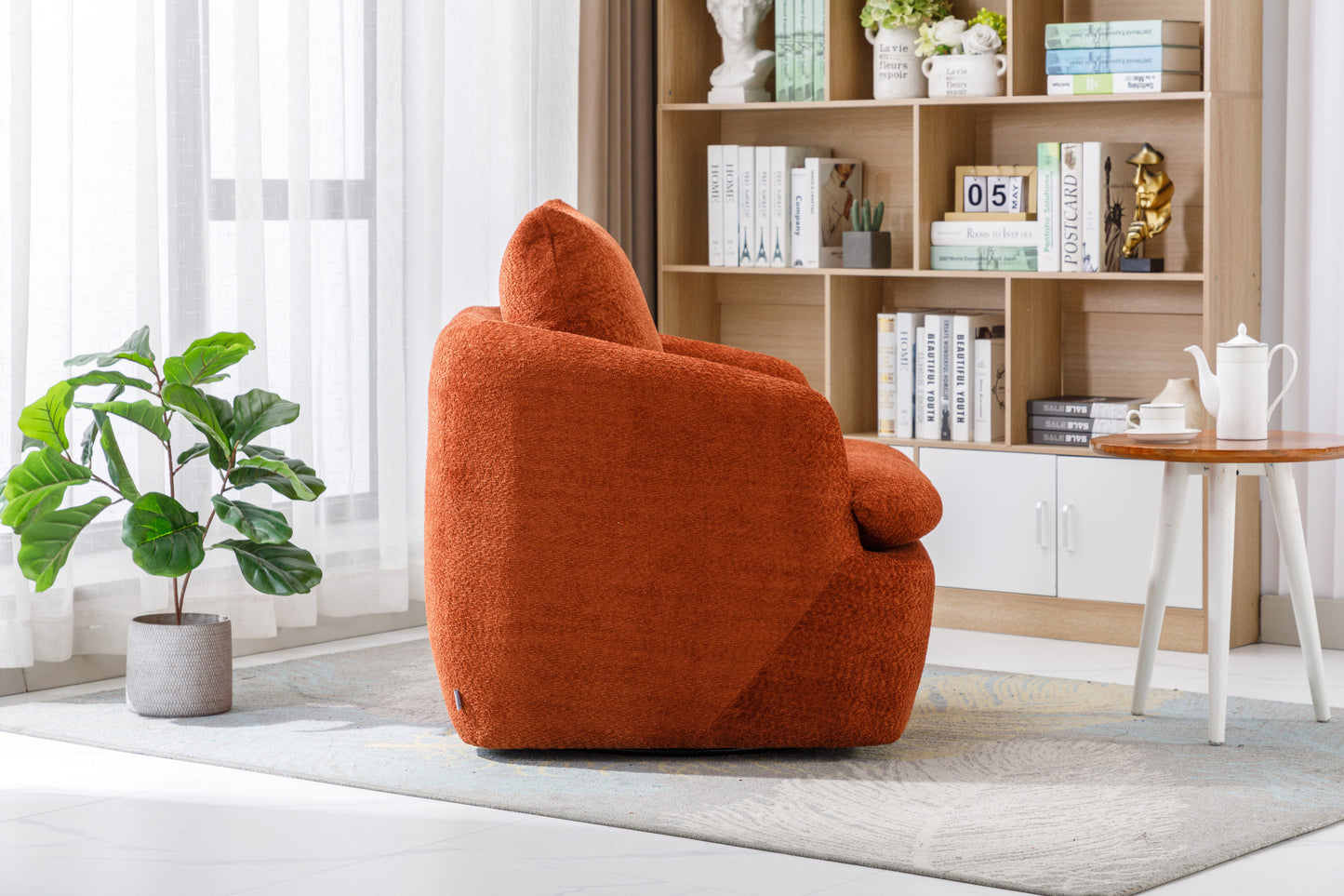 Comfy Round Accent Swivel Barrel Chair