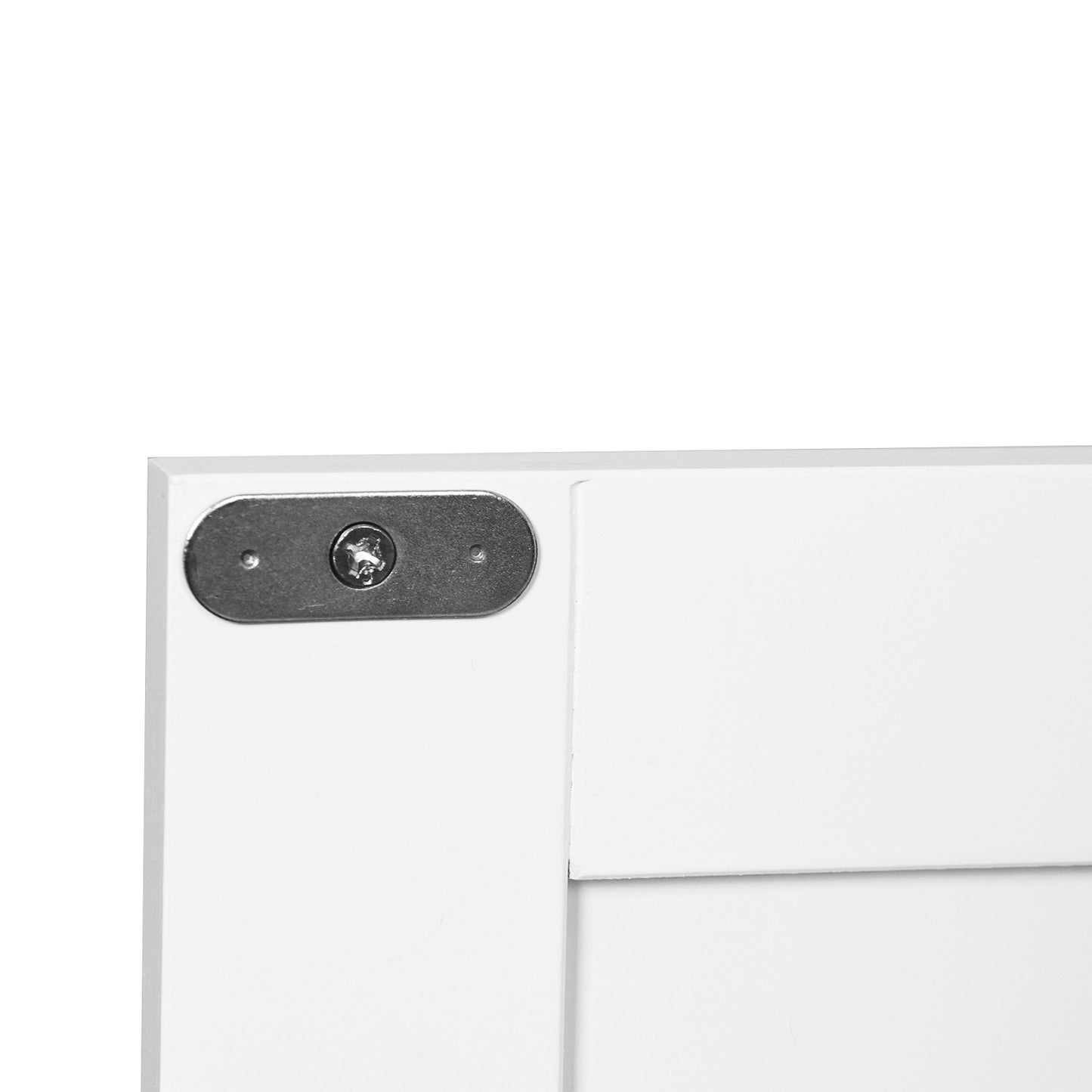 Bathroom Floor Storage Cabinet with Double Door Adjustable Shelf -White