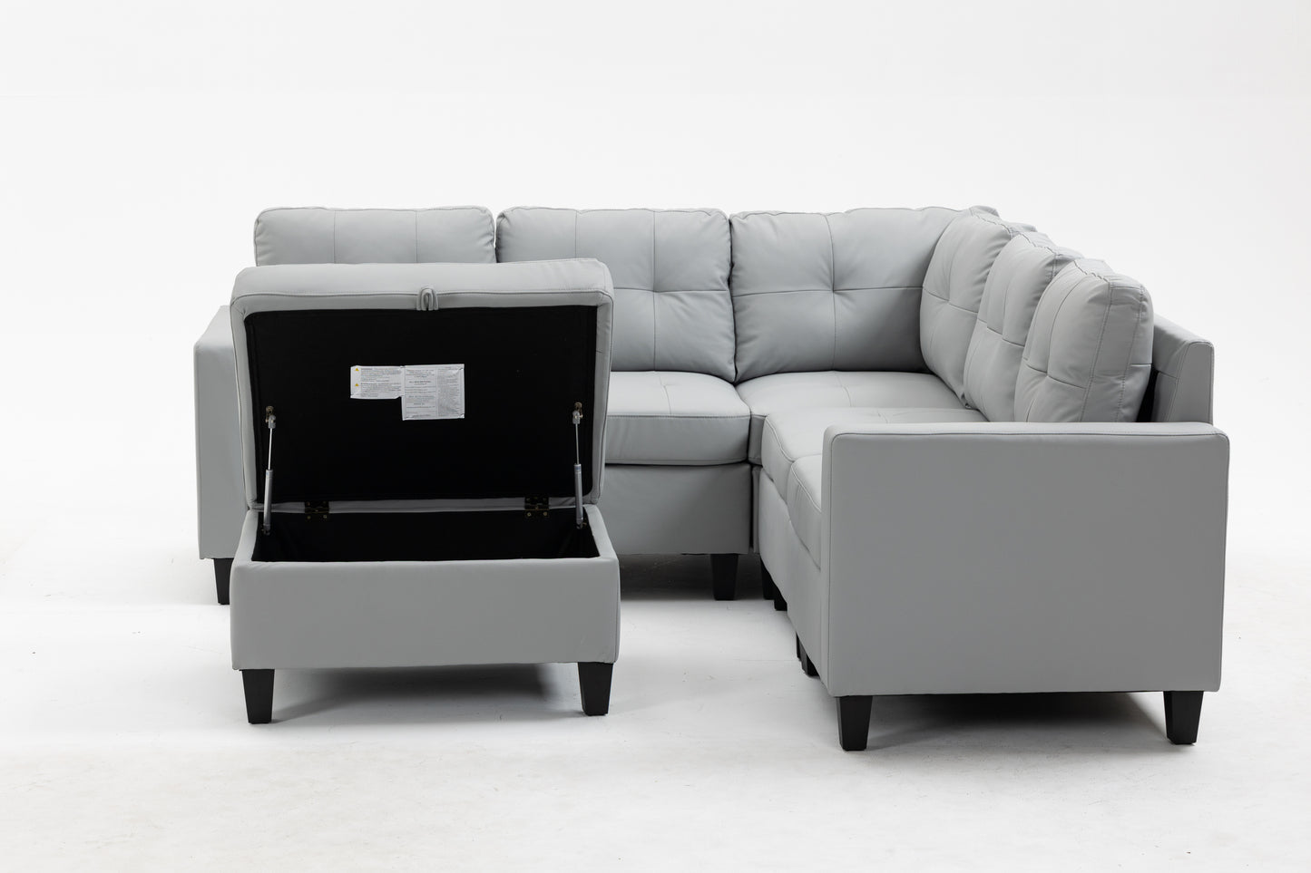 Modular Sectional Sofa Assemble Modular Sectional Sofas Bundle Set Cushions, Easy to Assemble Left & Right Arm Chair,Corner Chair, Ottomans Table