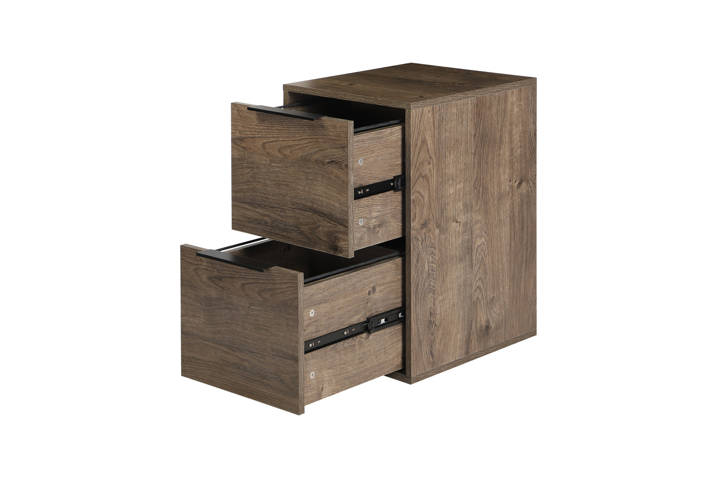 Wood File Cabinet with 2 Drawers - Gray