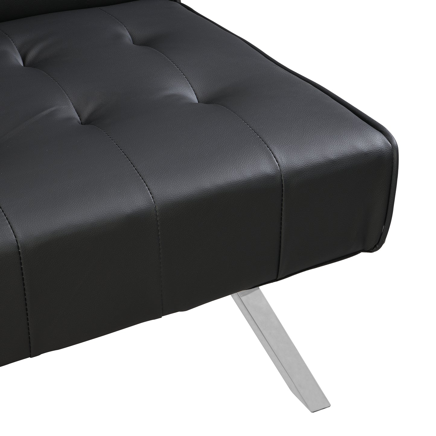 sofa bed black pvc