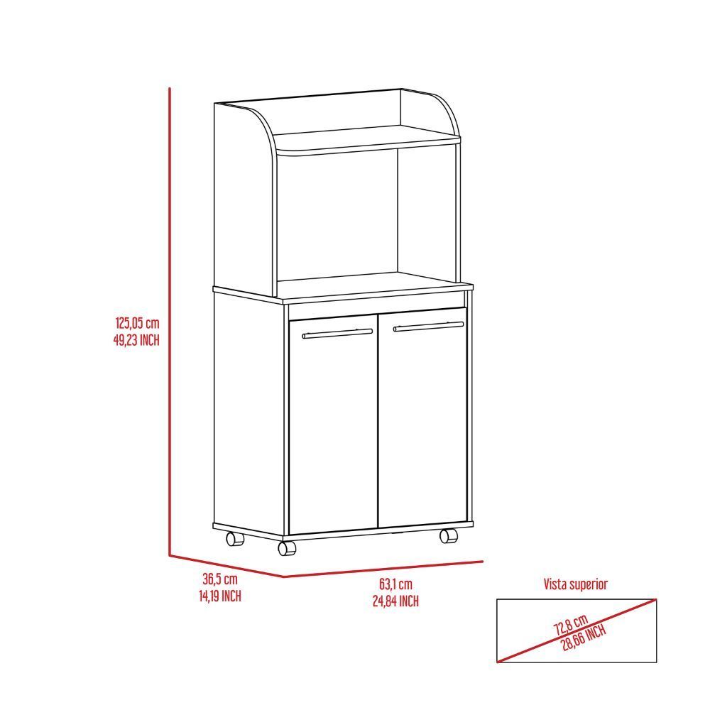 Kitchen Cart Totti Double Door Cabinet