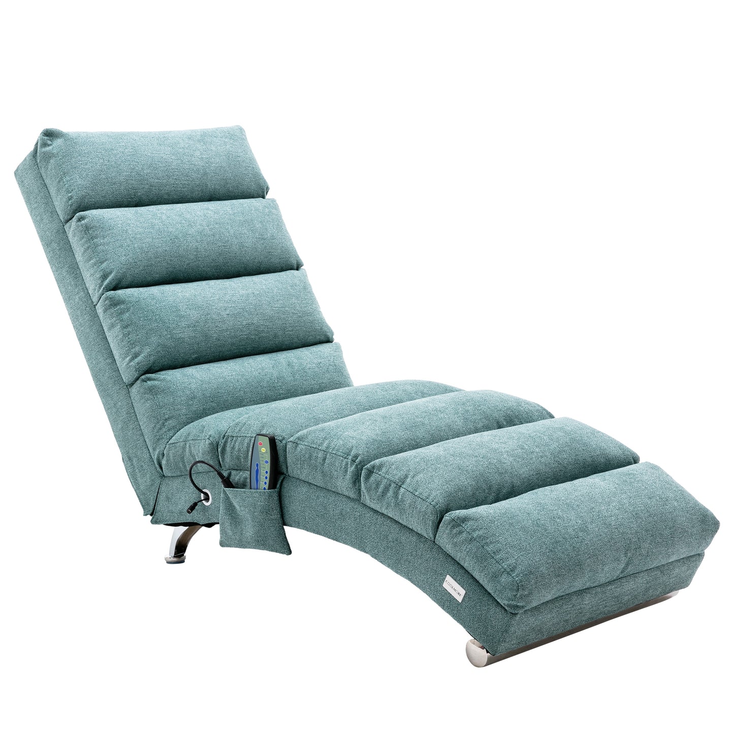 Linen Chaise Lounge Indoor Chair, teal