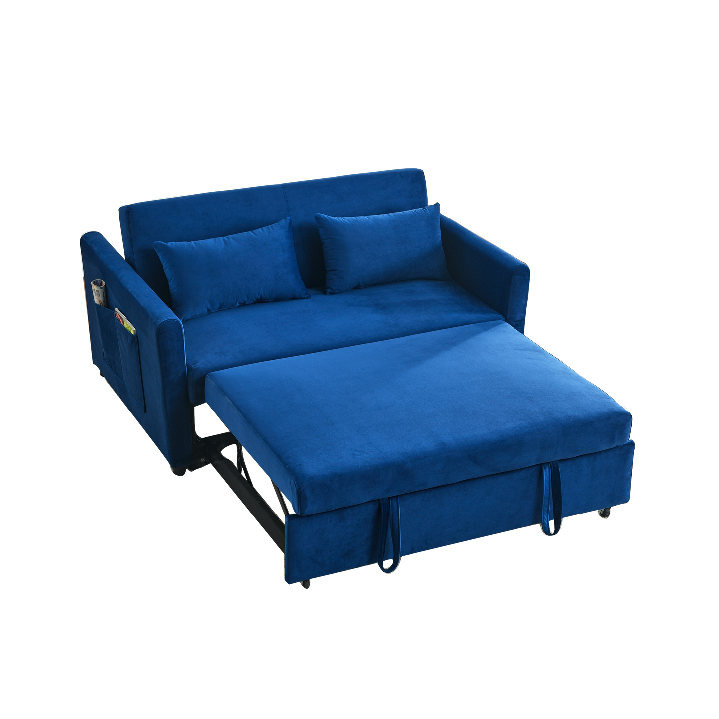 3-in-1 Versatile Velvet Convertible Sofa Bed