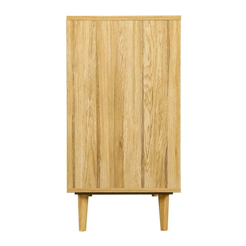 Rattan Storage Cabinet: Accent Cabinet with Doors, Buffet Cabinet with Storage for Living Room, Hallway, Bedroom