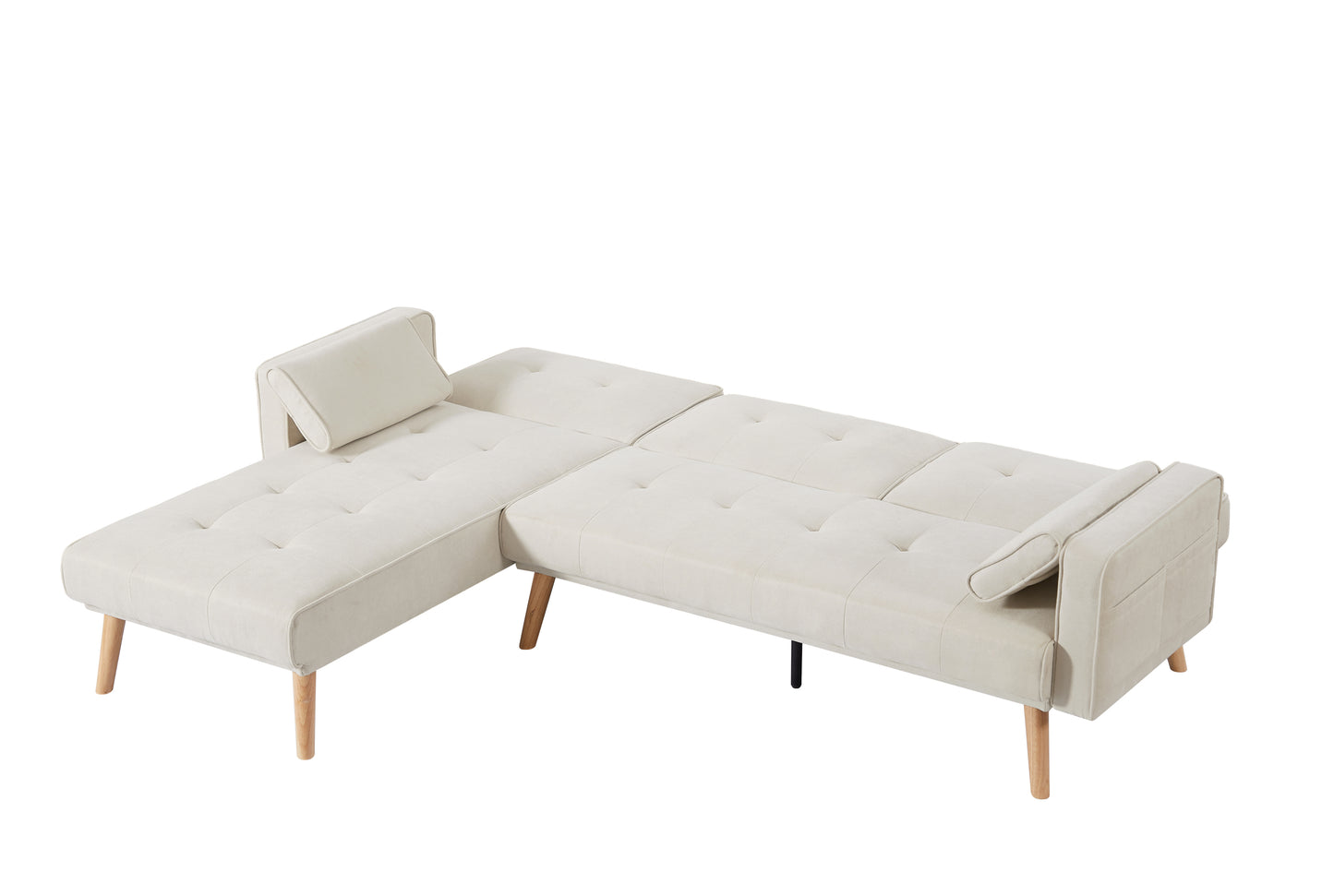 Convertible Sectional Sofa sleeper, Left  Facing L-shaped Sofa Counch For Living Room