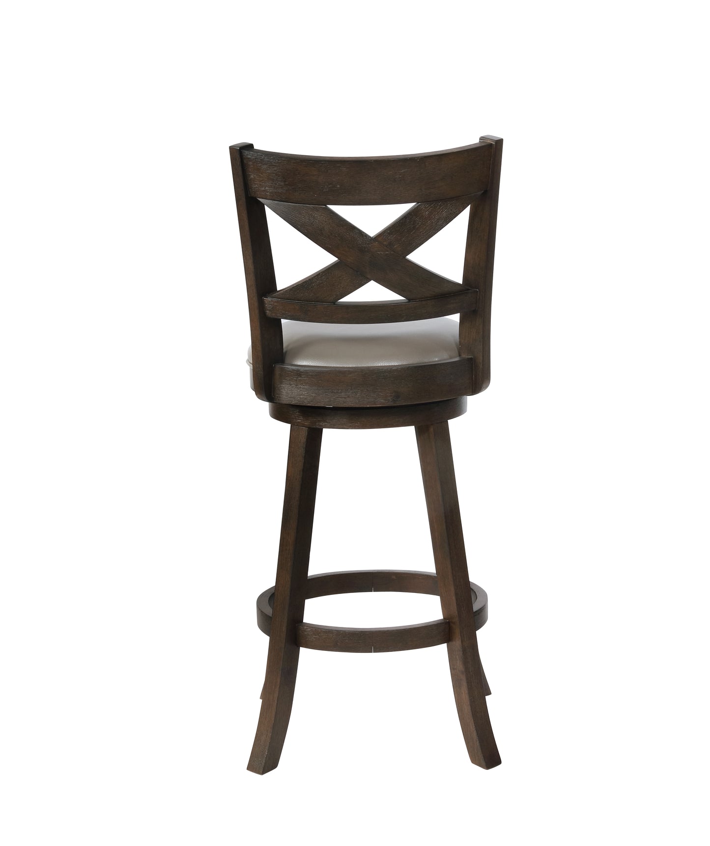 2PC Beautiful Elegant Upholstered Swivel Bar Stool for Kitchen Dining - Rustic Gray