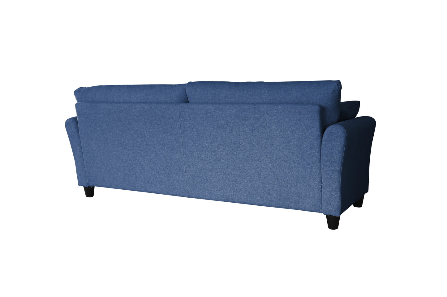 Blue three-seat sofa, linen