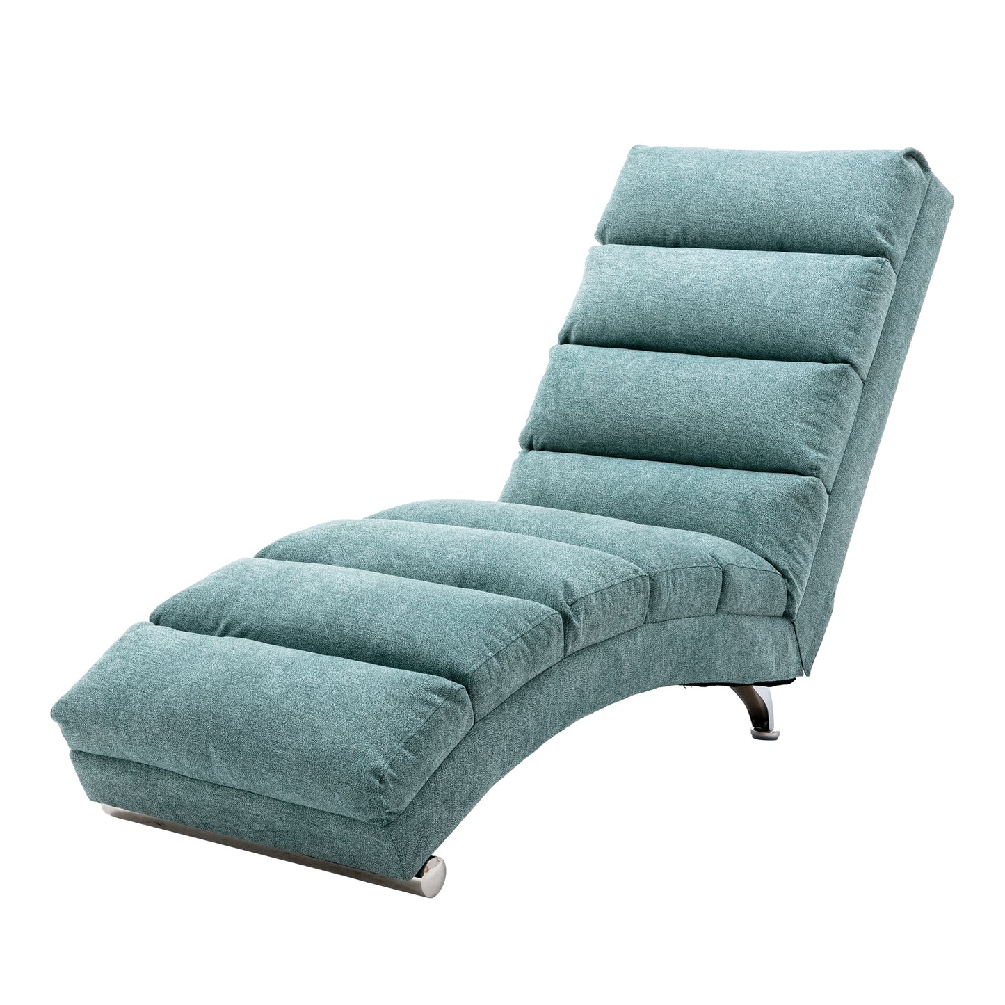 Linen Chaise Lounge Indoor Chair, teal