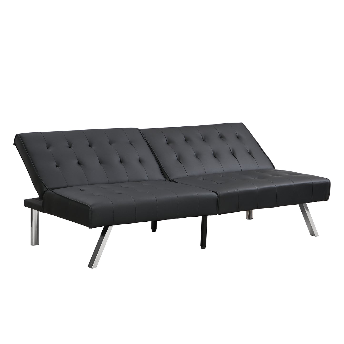 sofa bed black pvc