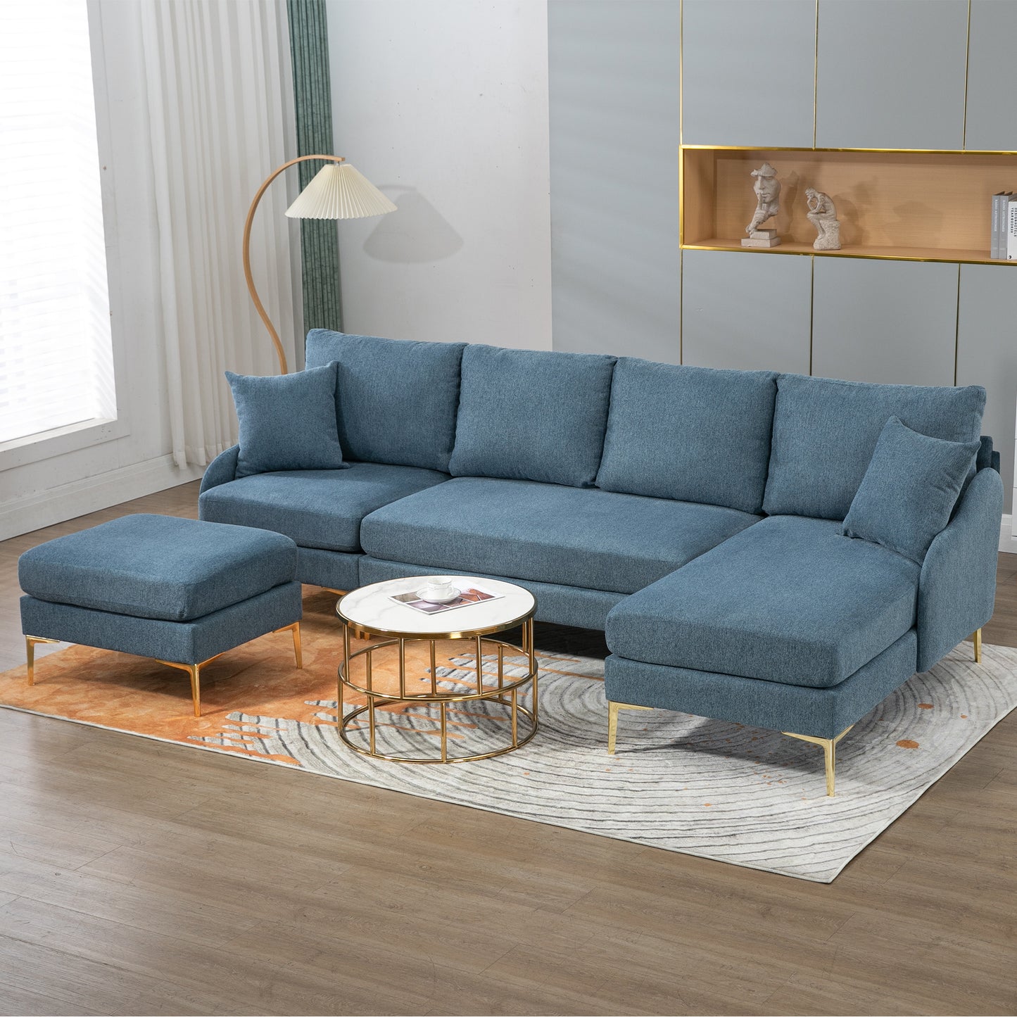 110'' Wide Reversible U-Shape Convertible Sofa