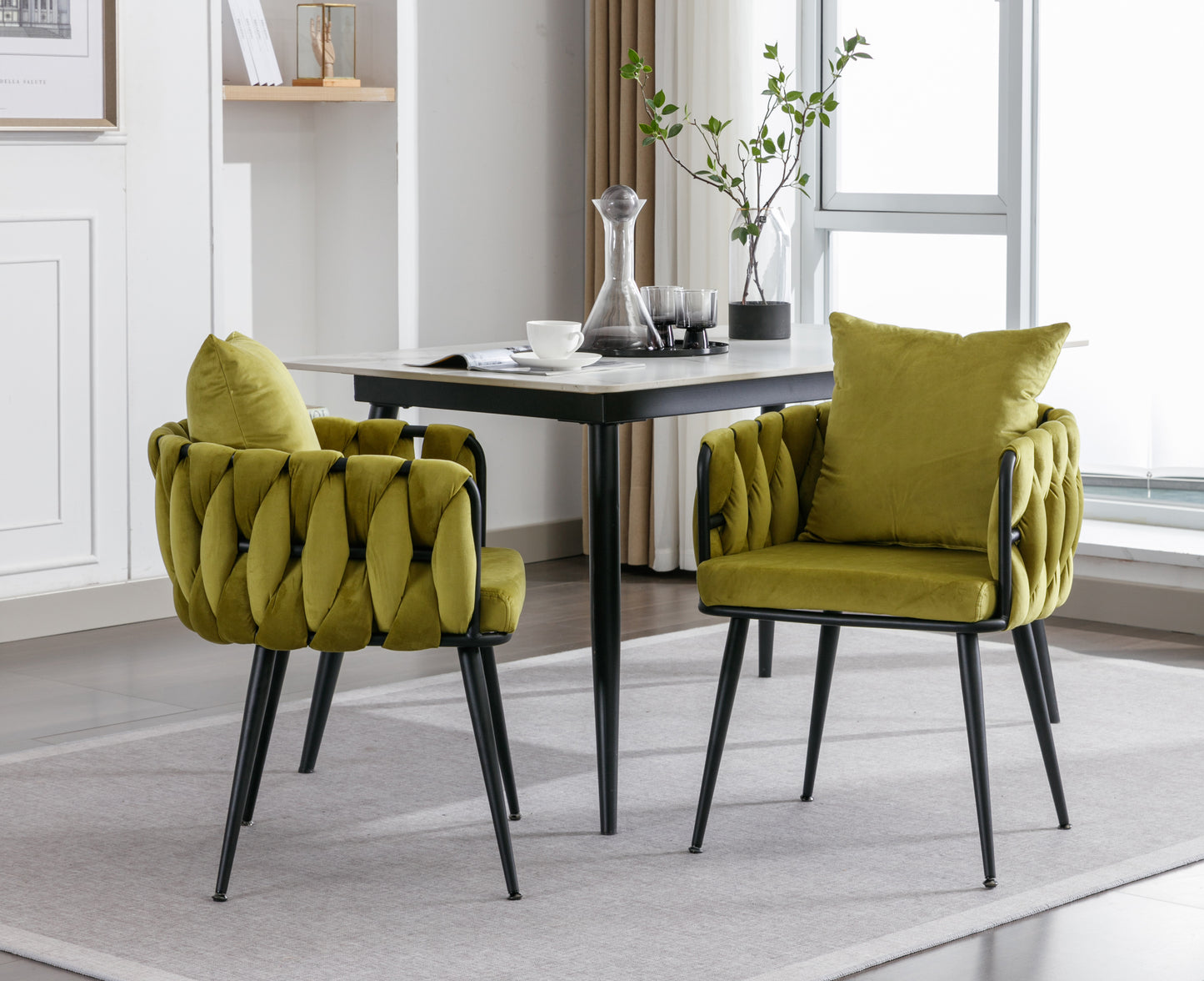 Pure Olive Modern Velvet Dining Chairs