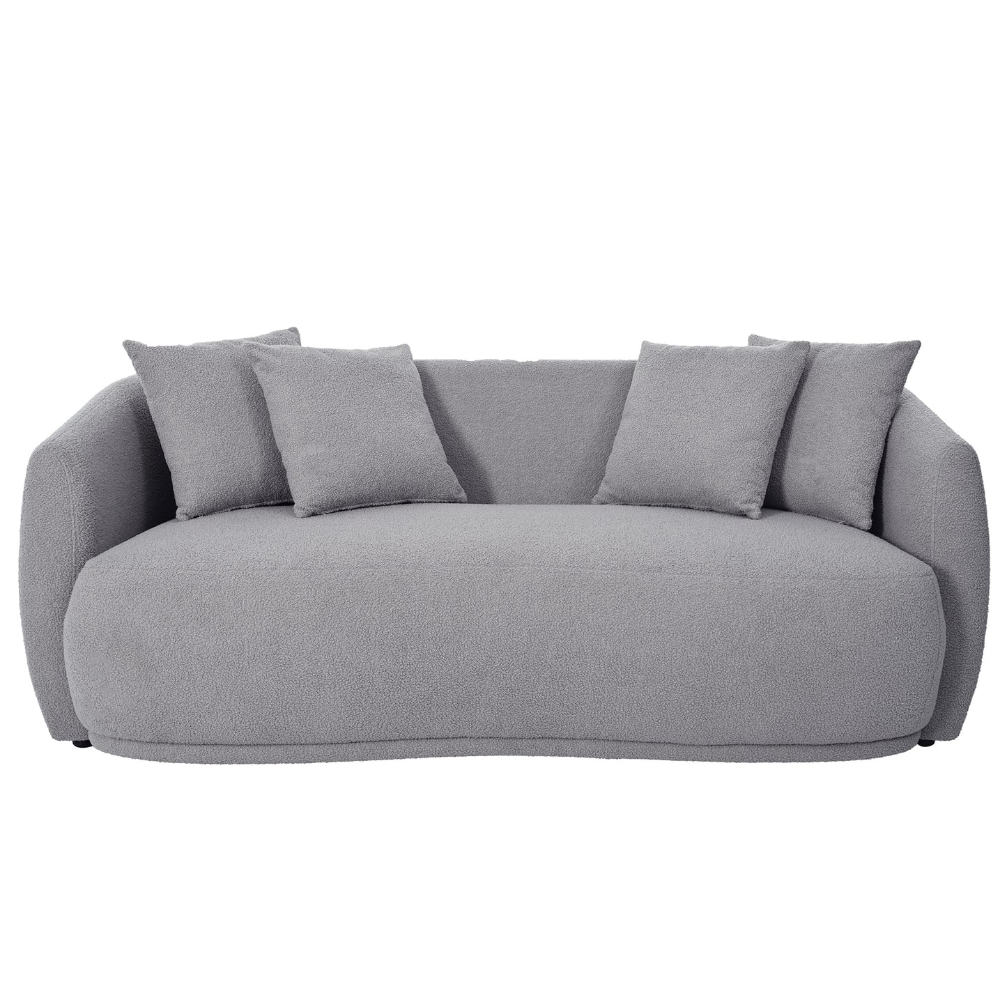 U_Style Upholstered Sofa,Modern Arm Chair for Living Room and Bedroom,with 4 Pillows