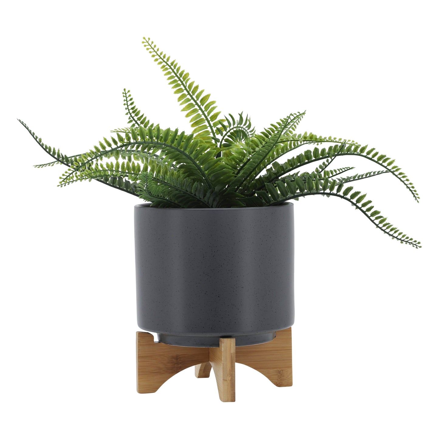 8" Planter with  Wood Stand