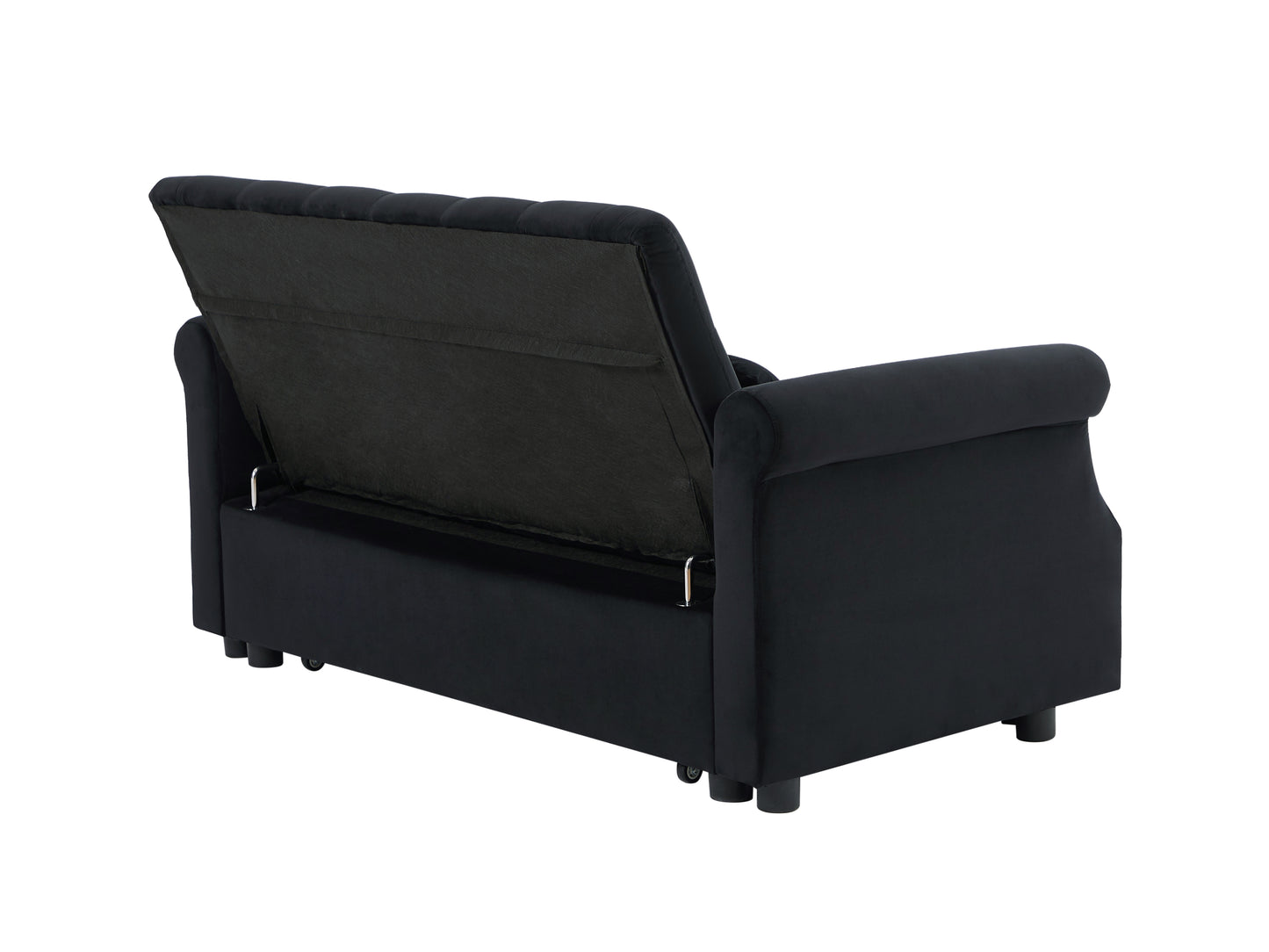 Artemax 55'' Modern Shiny Velvet Convertible Loveseat Sleeper