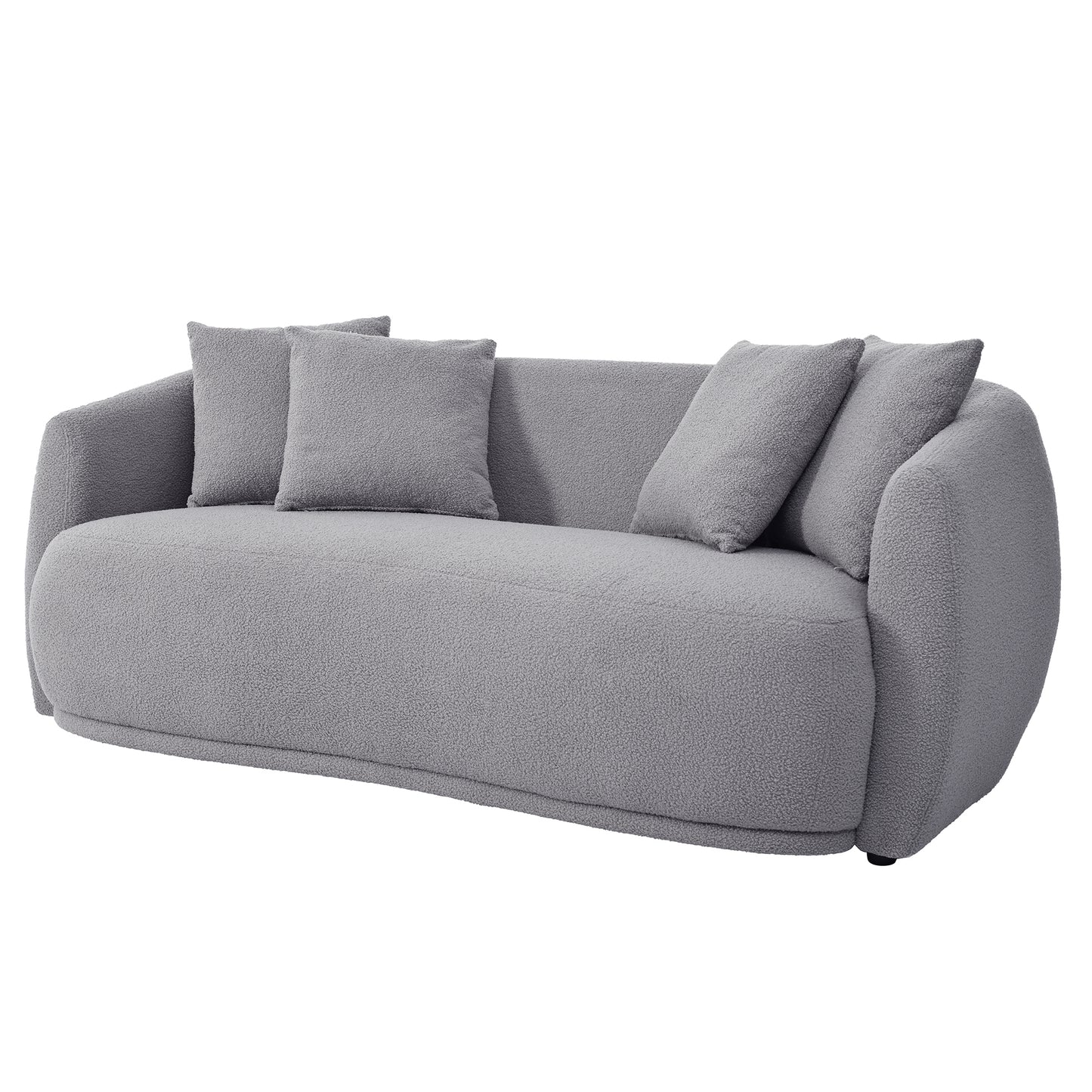 U_Style Upholstered Sofa,Modern Arm Chair for Living Room and Bedroom,with 4 Pillows