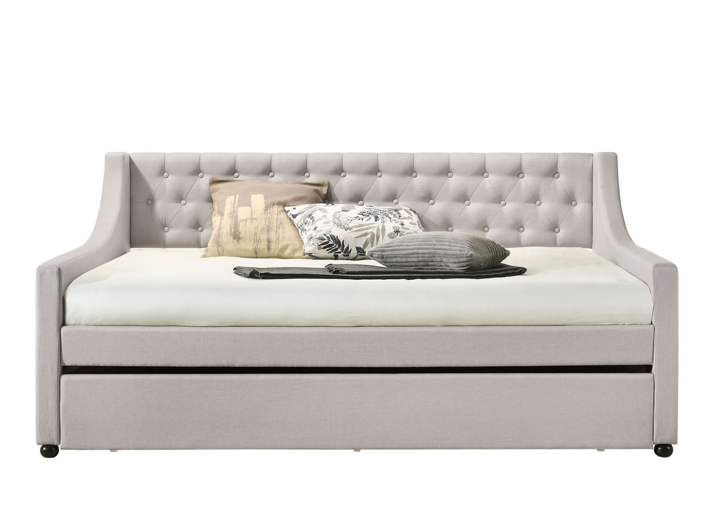 ACME Lianna Full Daybed & Twin Trundle, Fog Fabric