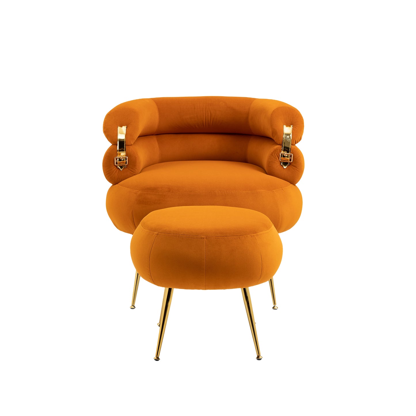 Modern Velvet Upholstered Armchair