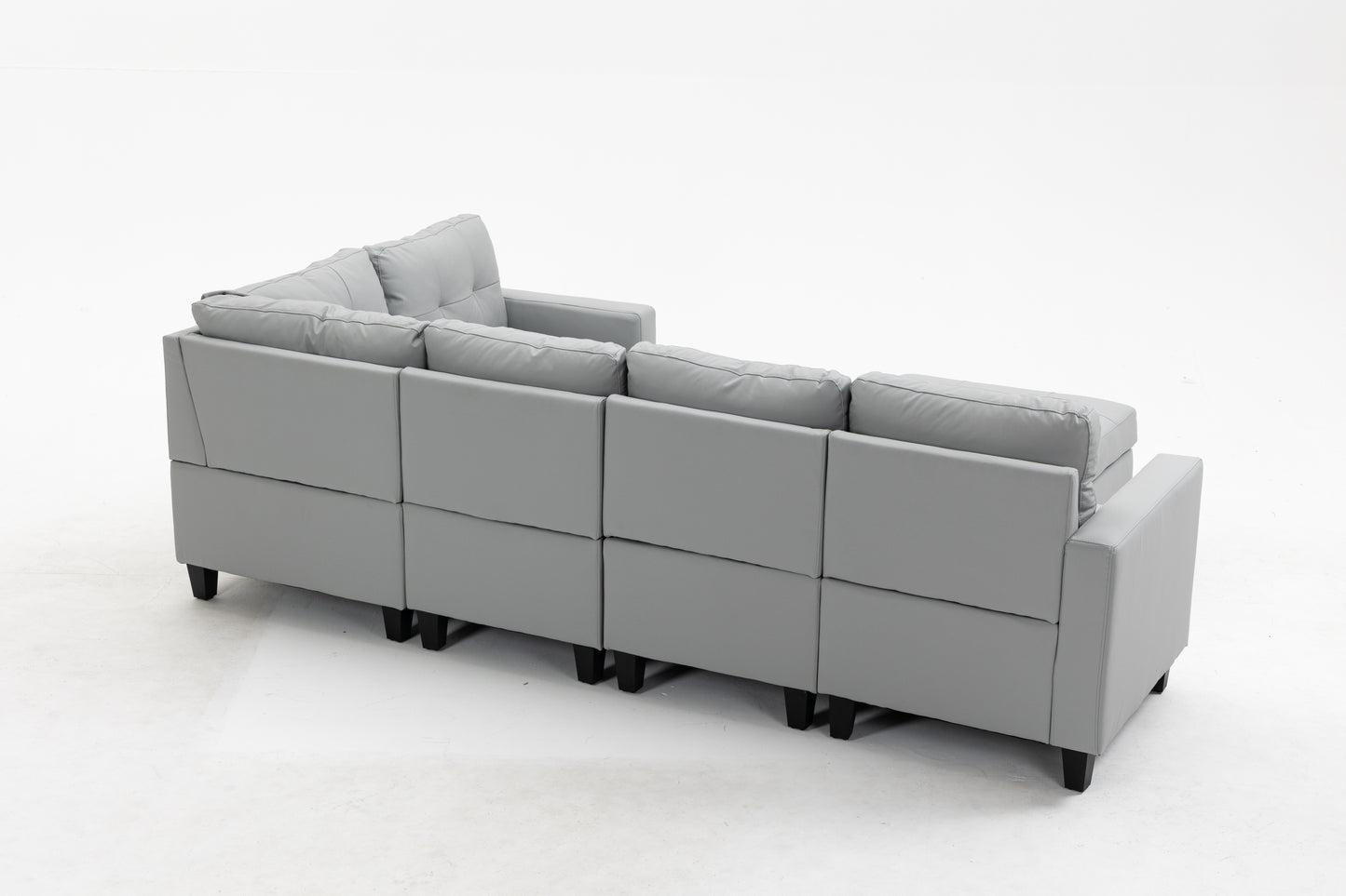 Modular Sectional Sofa Assemble Modular Sectional Sofas Bundle Set Cushions, Easy to Assemble Left & Right Arm Chair,Corner Chair, Ottomans Table