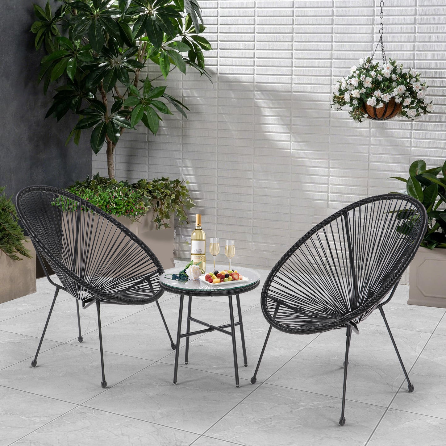 3 Piece Patio Bistro Conversation Set