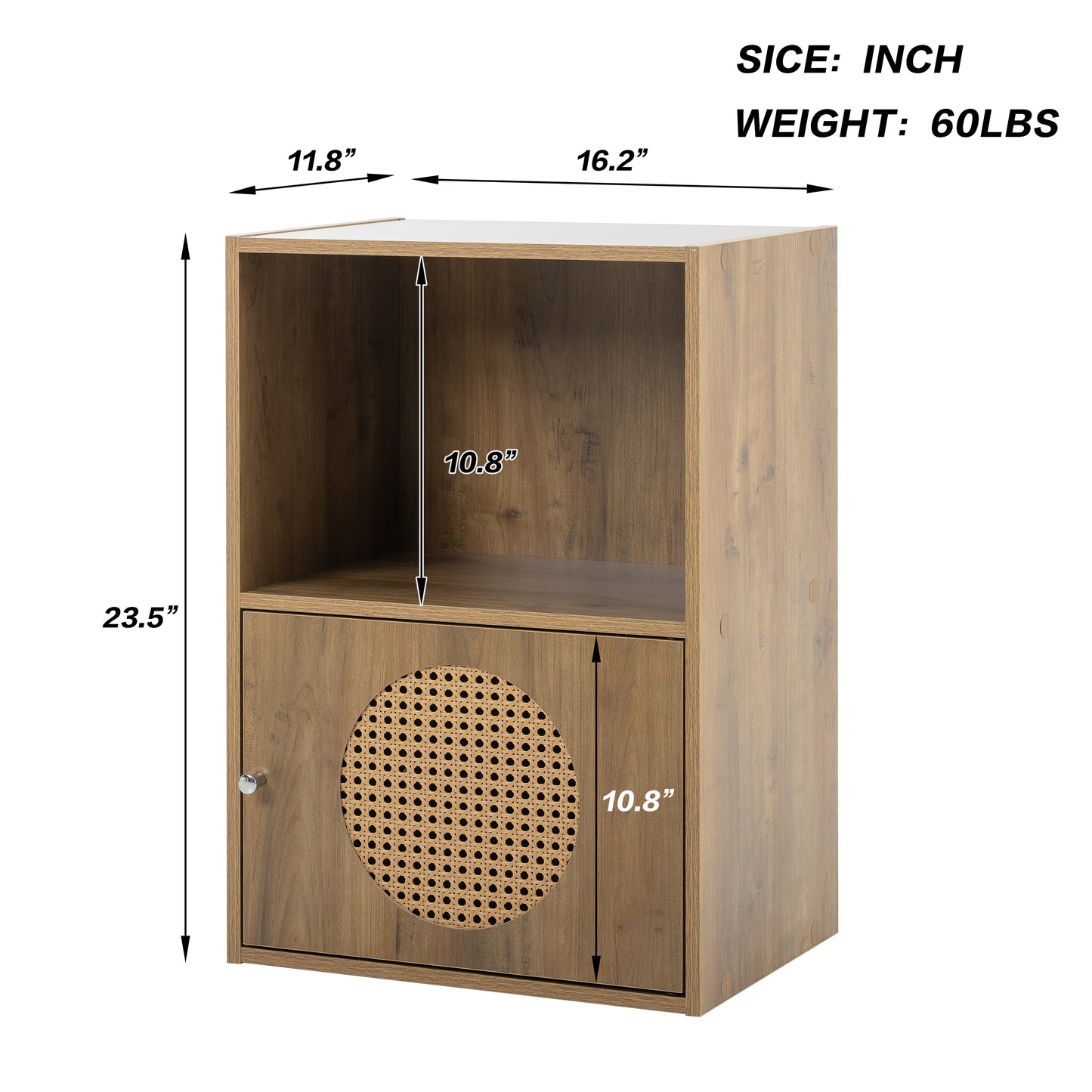Bathroom Storage Cabinet for Bedroom - Rustic Brown