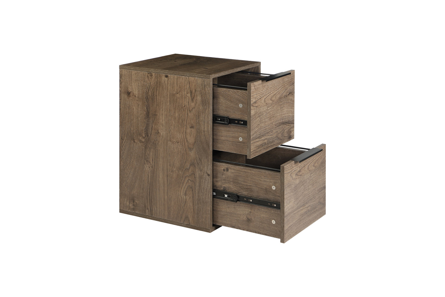 Wood File Cabinet with 2 Drawers - Gray