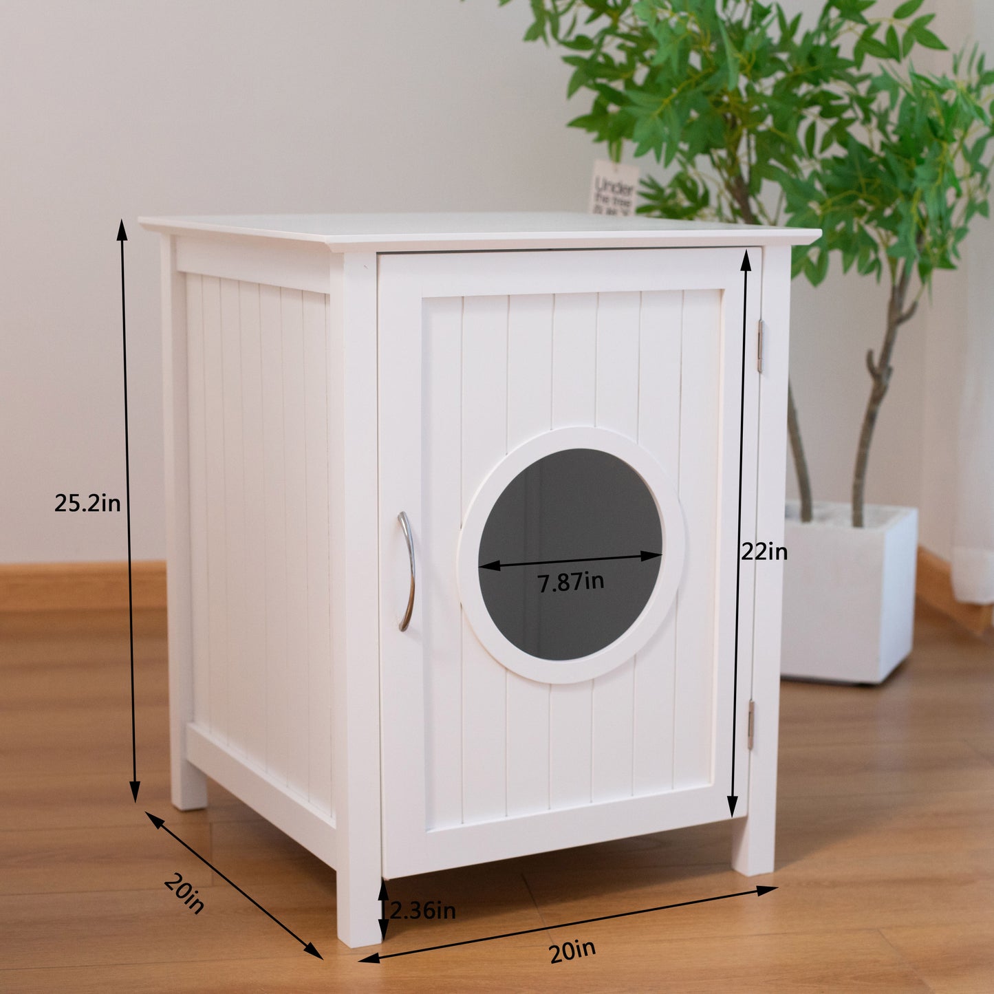 Cat Litter Box Enclosure - (White)