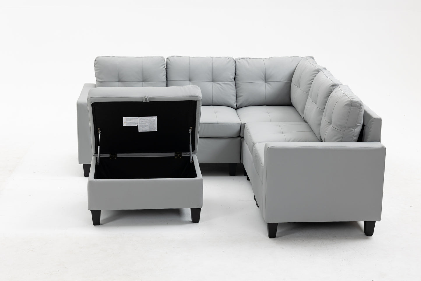 Modular Sectional Sofa Assemble Modular Sectional Sofas Bundle Set Cushions, Easy to Assemble Left & Right Arm Chair,Corner Chair, Ottomans Table