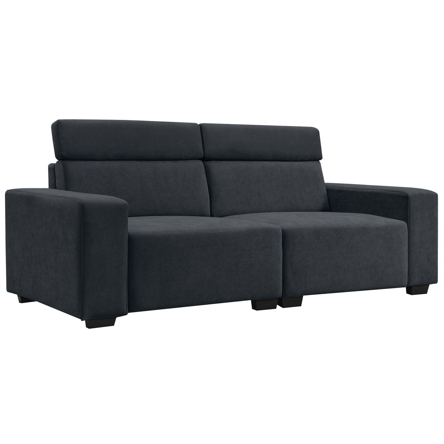 [VIDEO provided] [New] 87*34.2'' 2-3 Seater Sectional Sofa Couch with Multi-Angle Adjustable Headrest,Spacious and Comfortable Velvet Loveseat for Living Room,Studios,Salon,Apartment, Office,3 Colors
