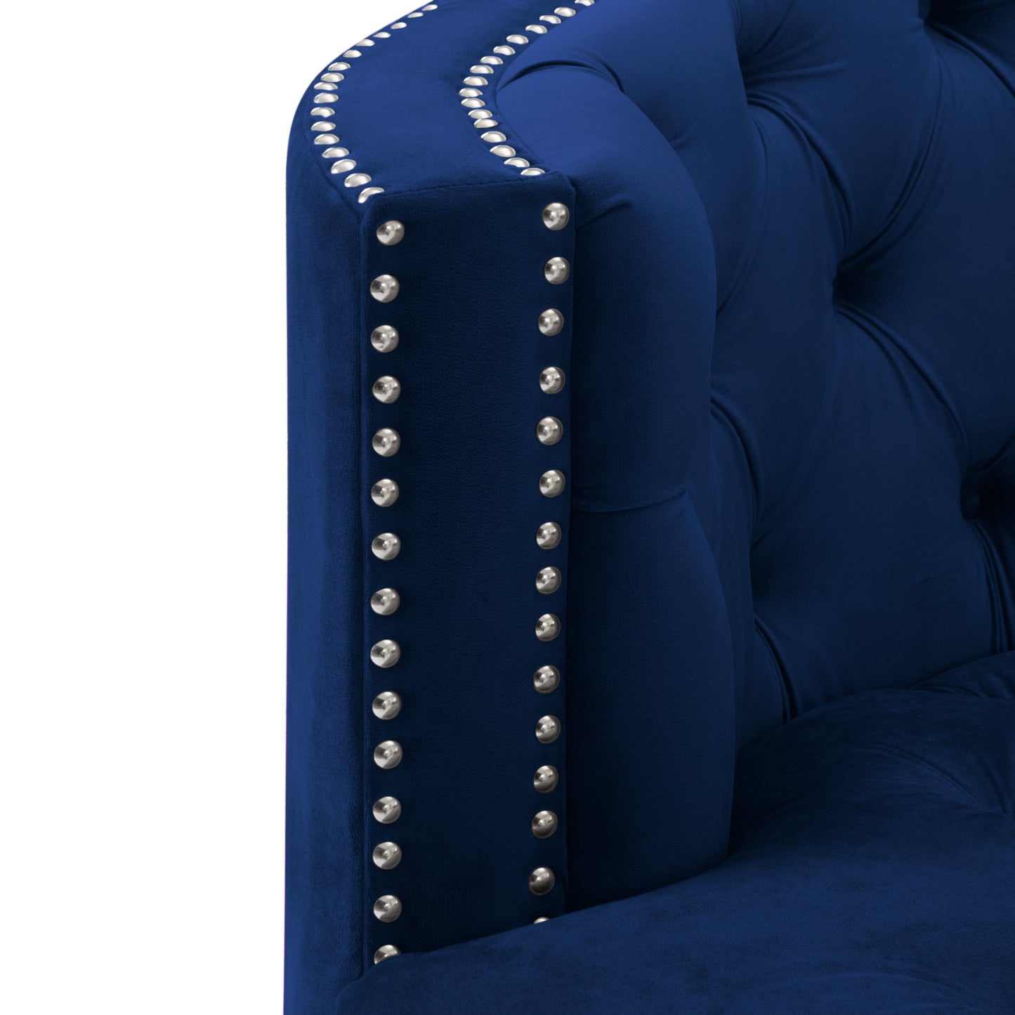 Living Room Sofa Navy Blue Velvet