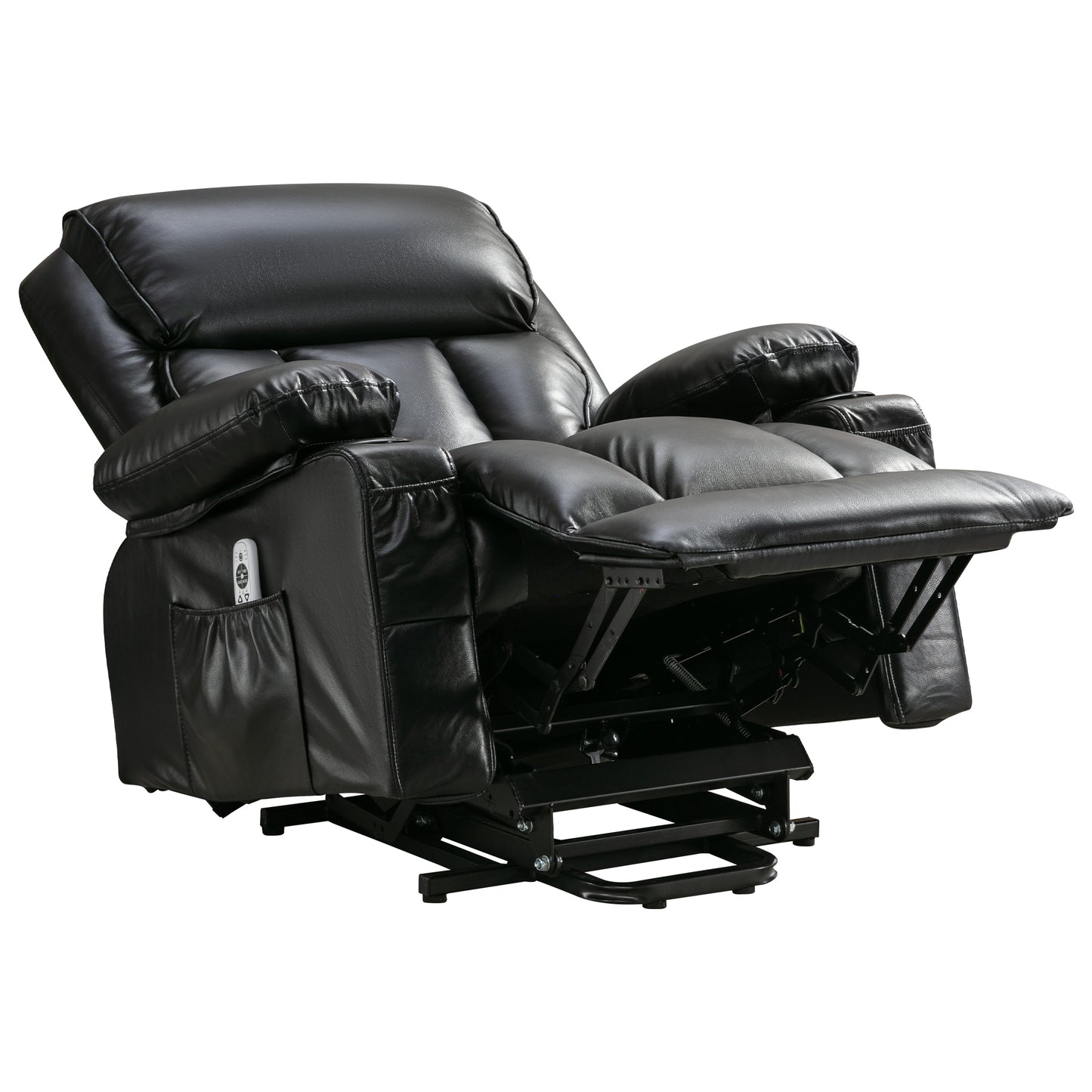 ComfortEase Ultra: The Ultimate Lift & Wellness Recliner with Heat, Massage, and Smart Features: BLACK