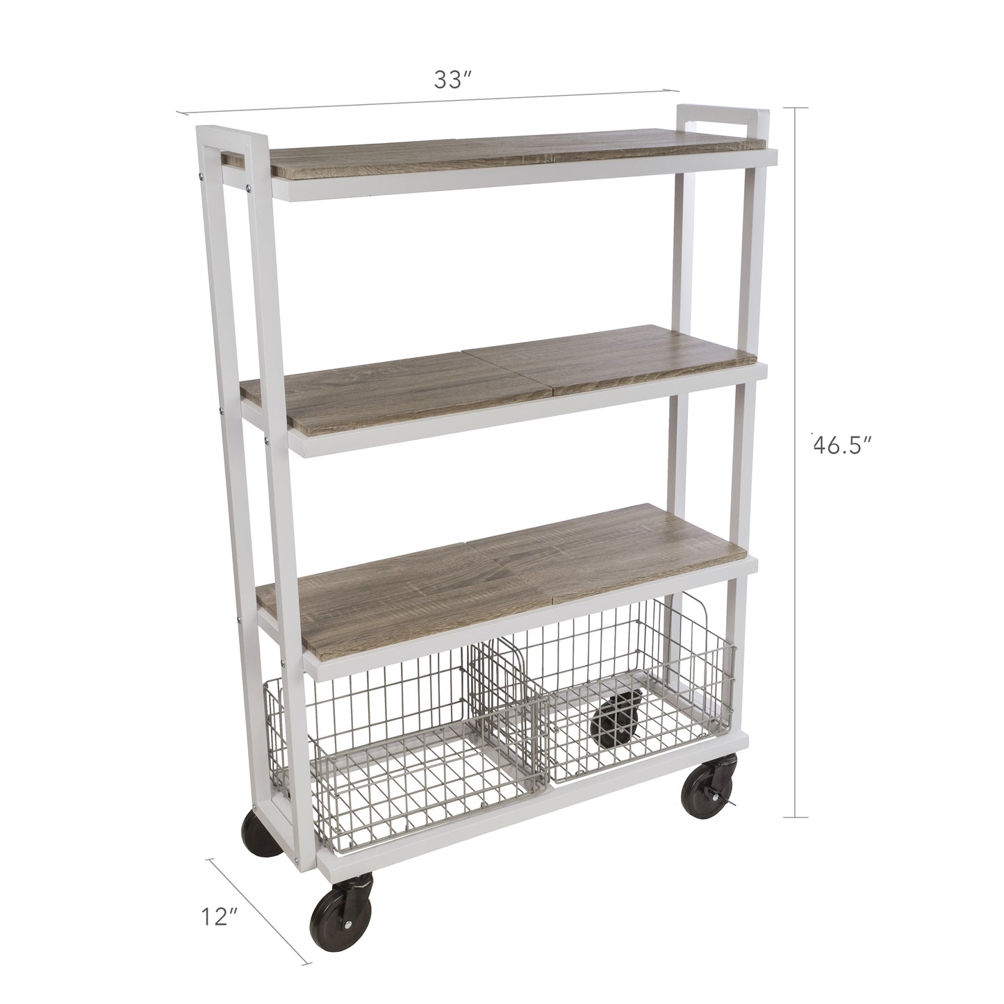 Atlantic 4-Tier Cart System White