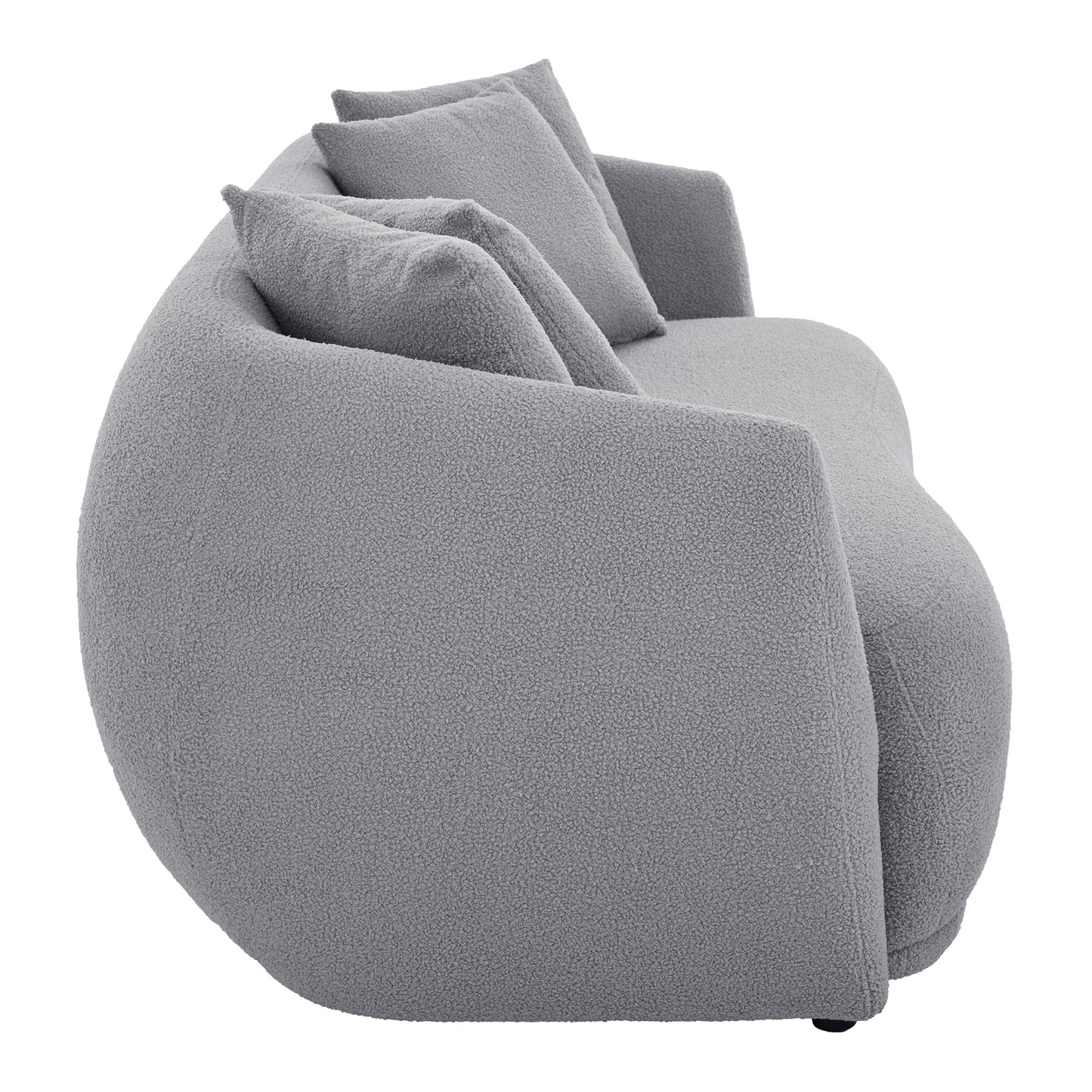 U_Style Upholstered Sofa,Modern Arm Chair for Living Room and Bedroom,with 4 Pillows