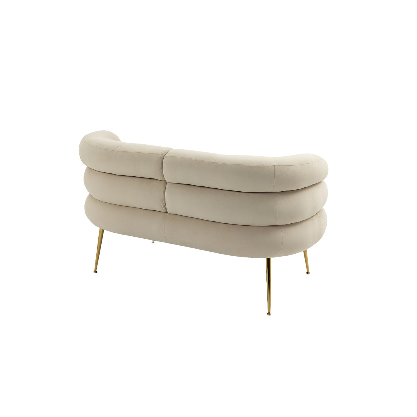 Accent Chair with Golden feet, beige