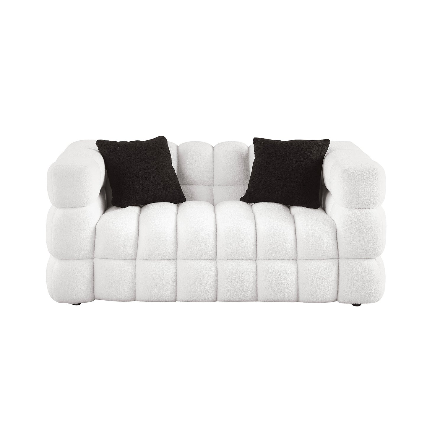 3 seater Marshmallow Boucle Sofa - White