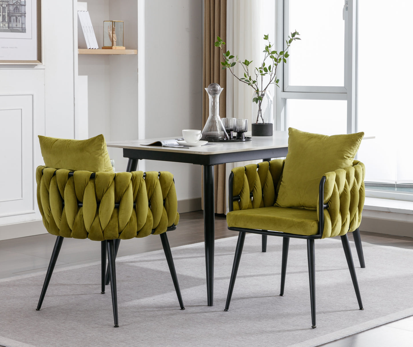 Pure Olive Modern Velvet Dining Chairs