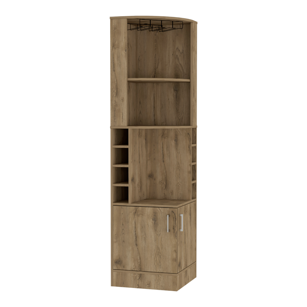 Double Door Bar Cabinet - Dark Brown Finish