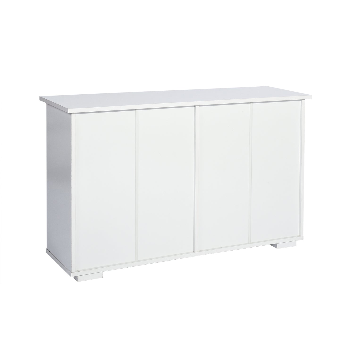 Sideboard Modern White Storage Cabinet with Sliding Doors/Adjustable Shelves