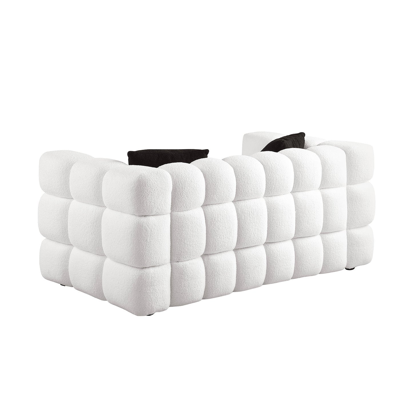 3 seater Marshmallow Boucle Sofa - White