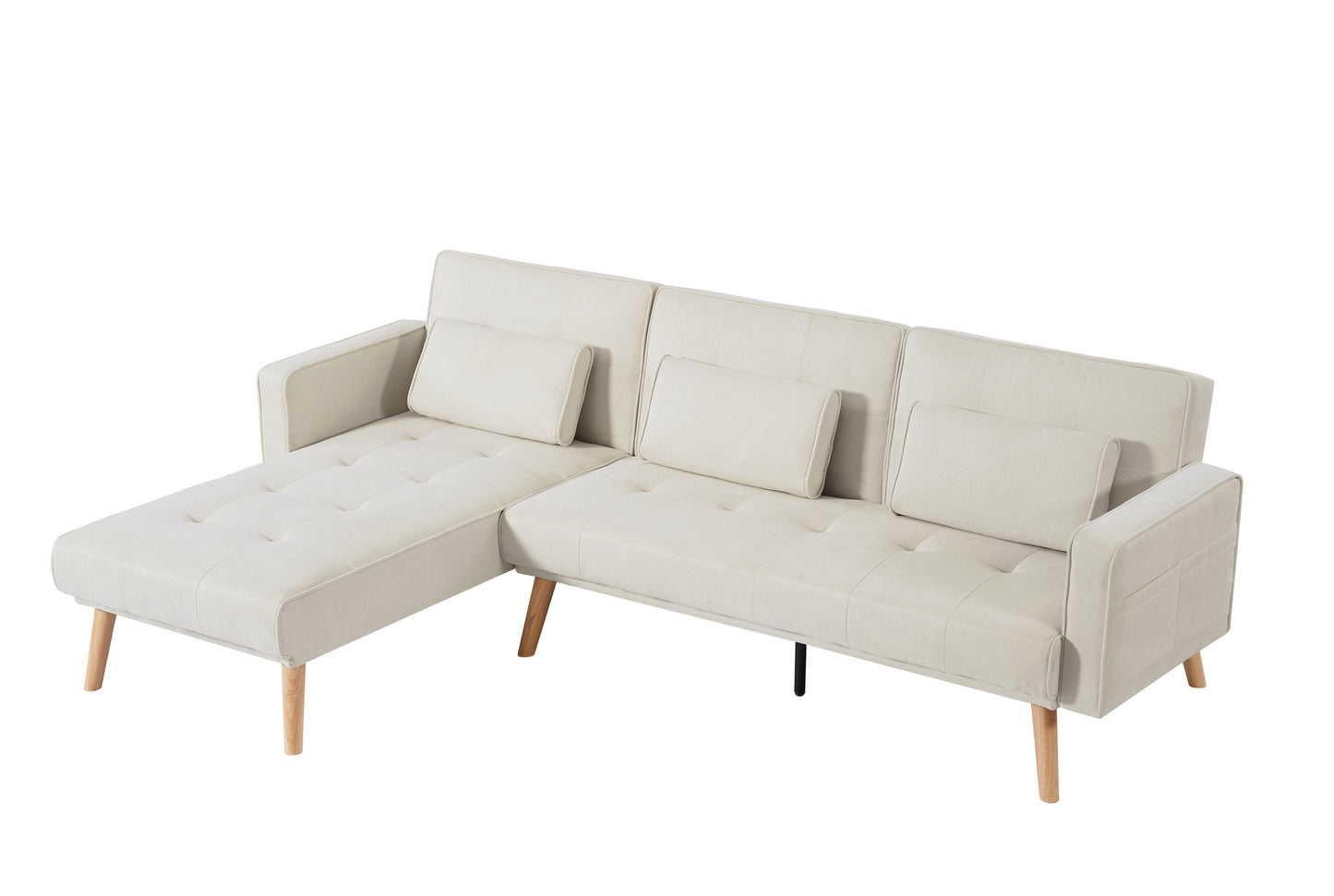 Convertible Sectional Sofa sleeper, Left  Facing L-shaped Sofa Counch For Living Room