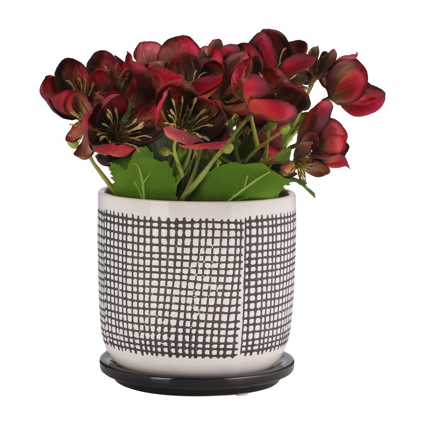 6" Mesh Design Planter with Saucer