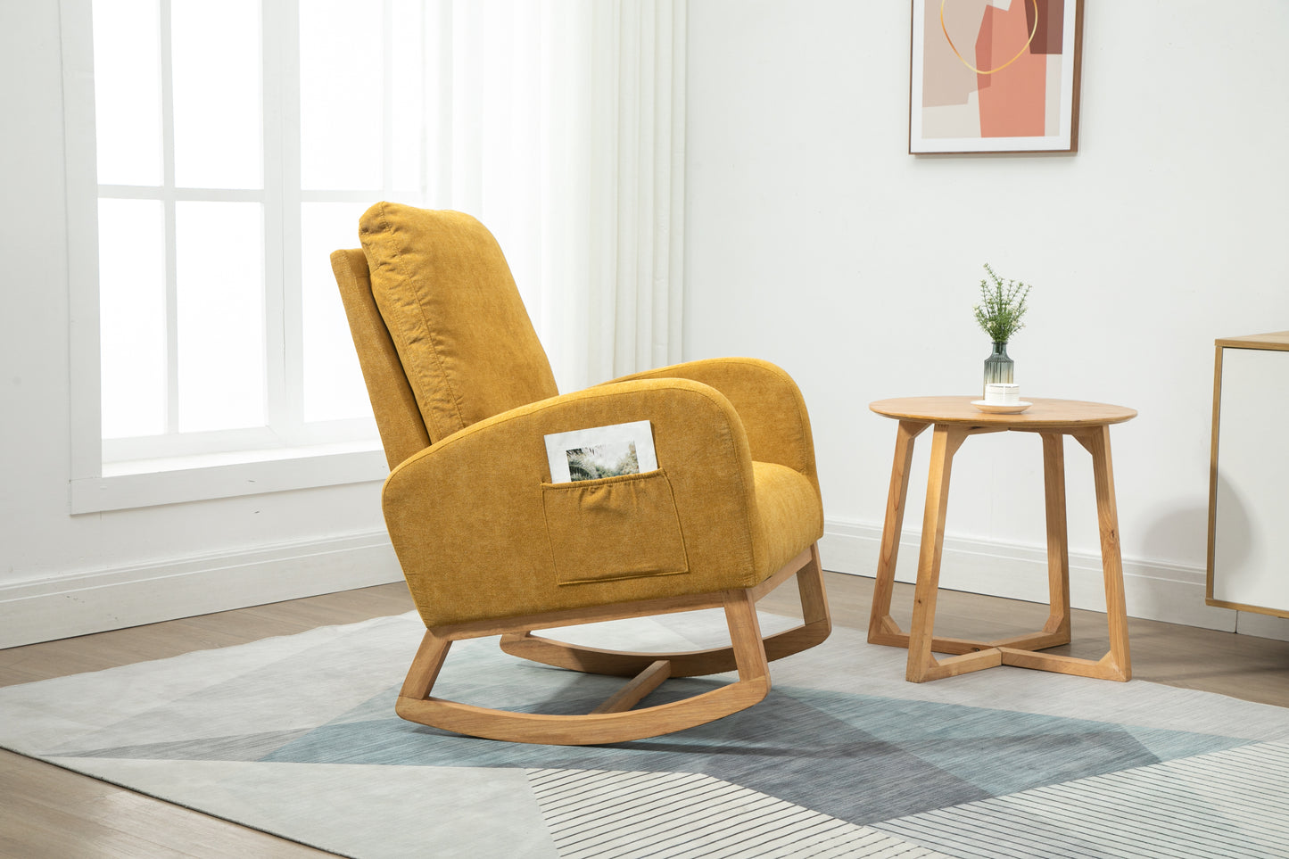 Comfortable Rocking Chair, yellow