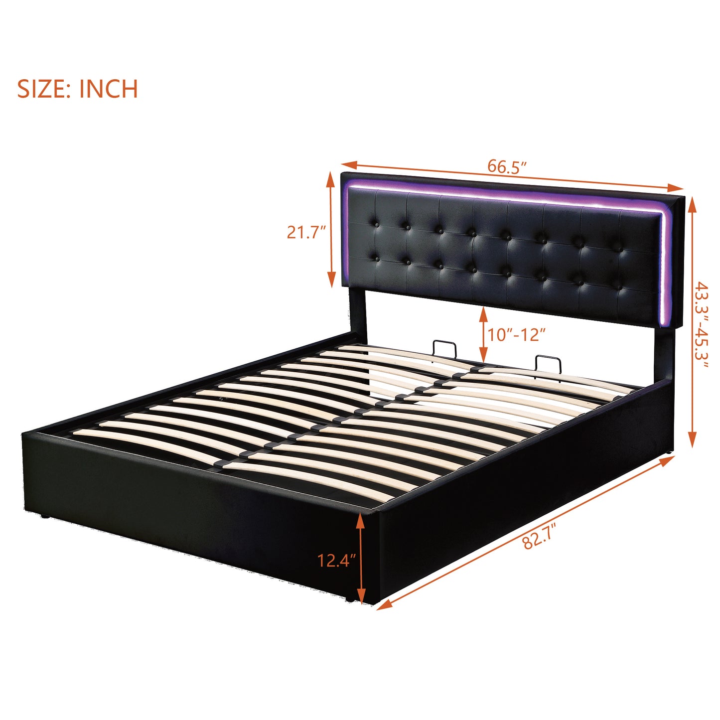 Tufted Upholstered Platform Bed - Queen