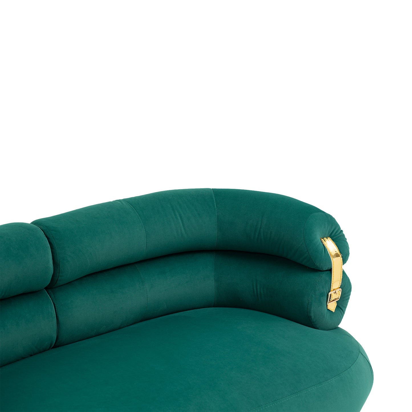 Accent Chair with Golden feet, green