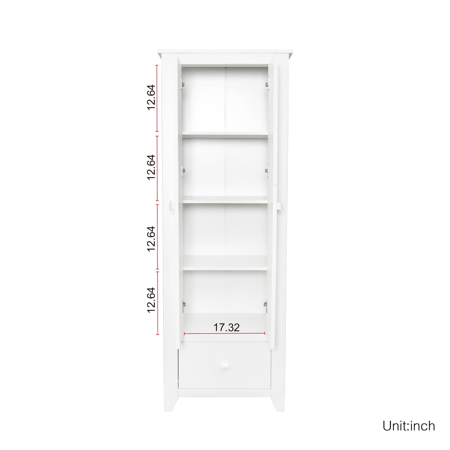 Home  Wide Storage Cabinet, 30",WHITE