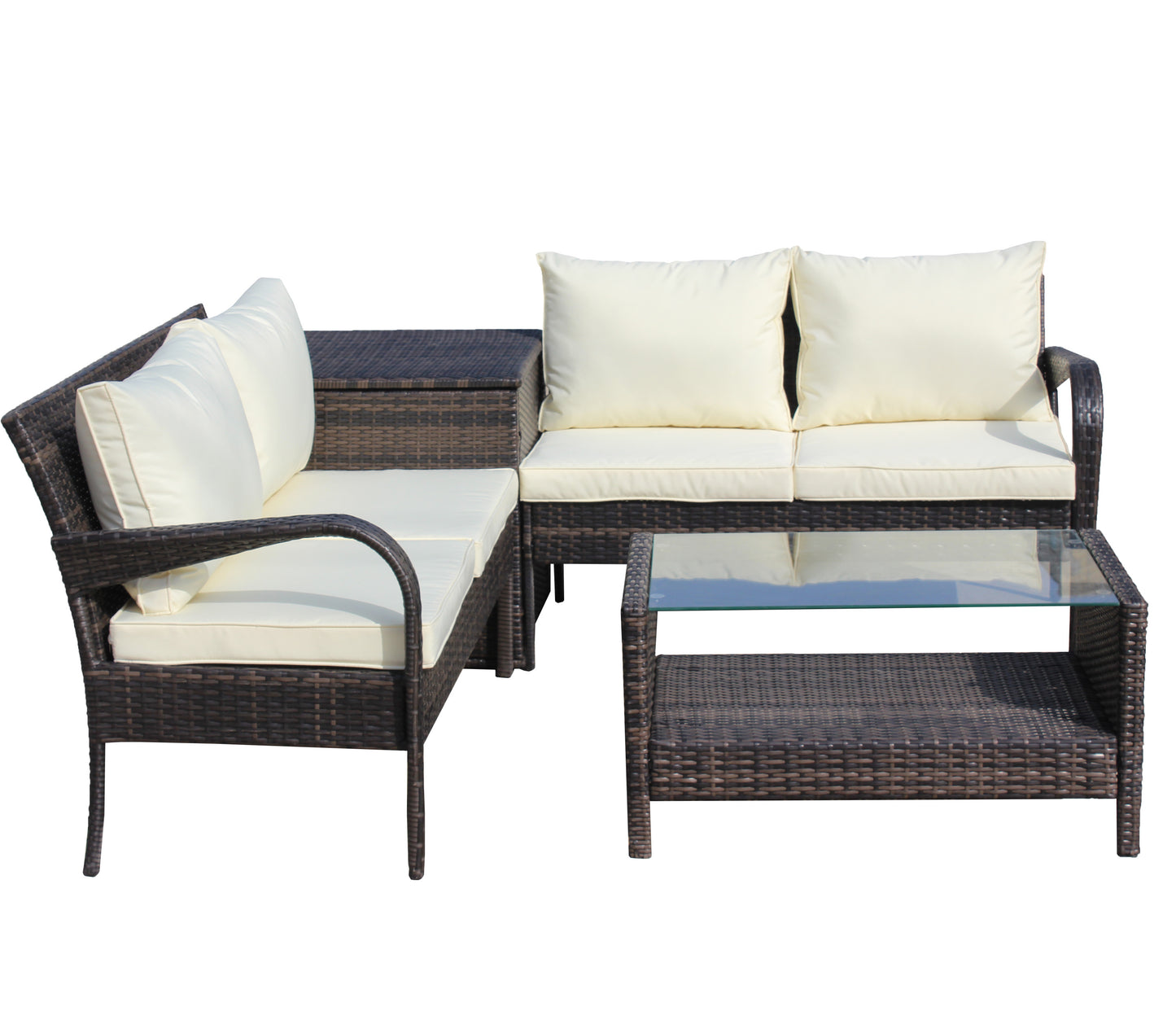 4pcs Rattan Patio Furniture Set