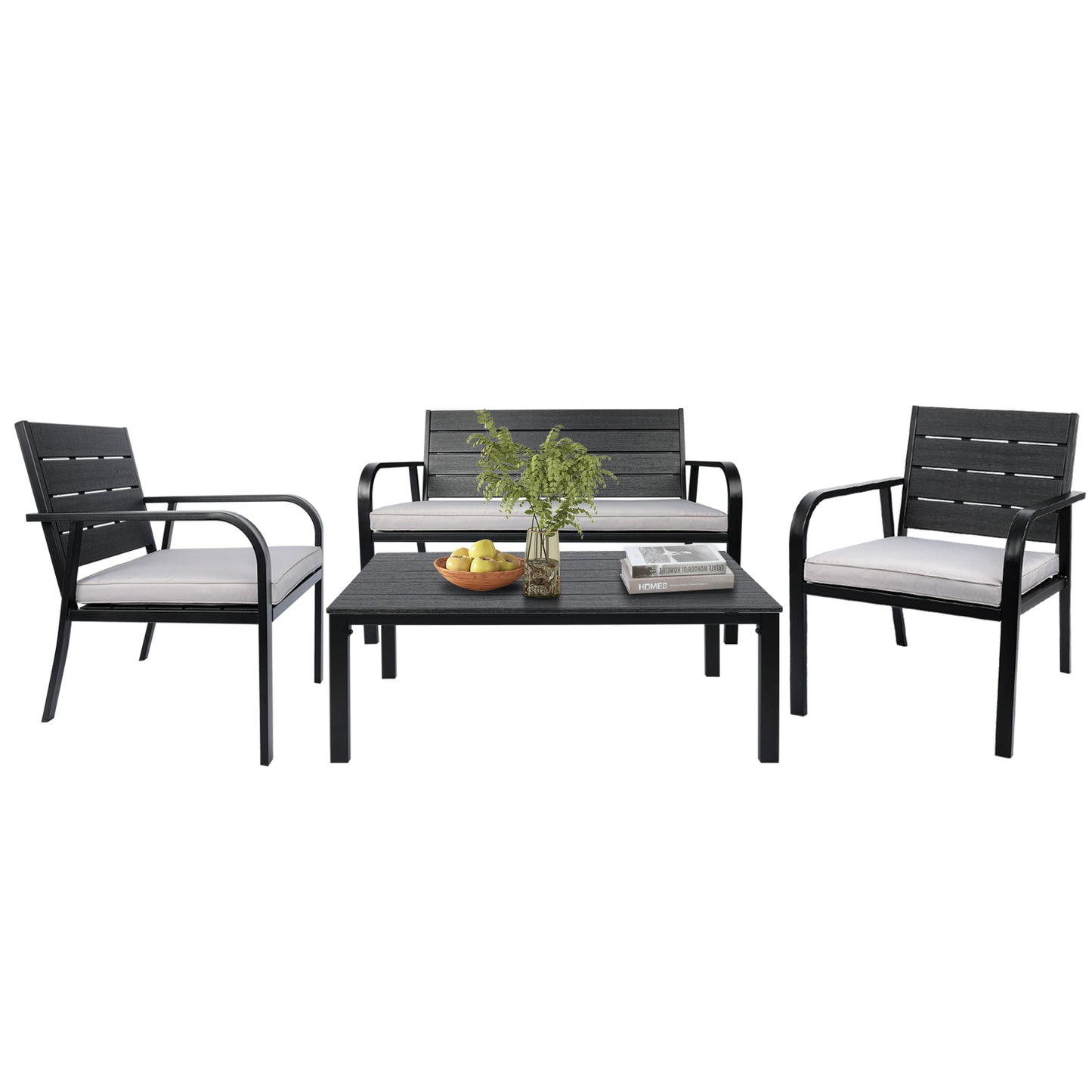 4 Pieces Patio Garden Sofa Set