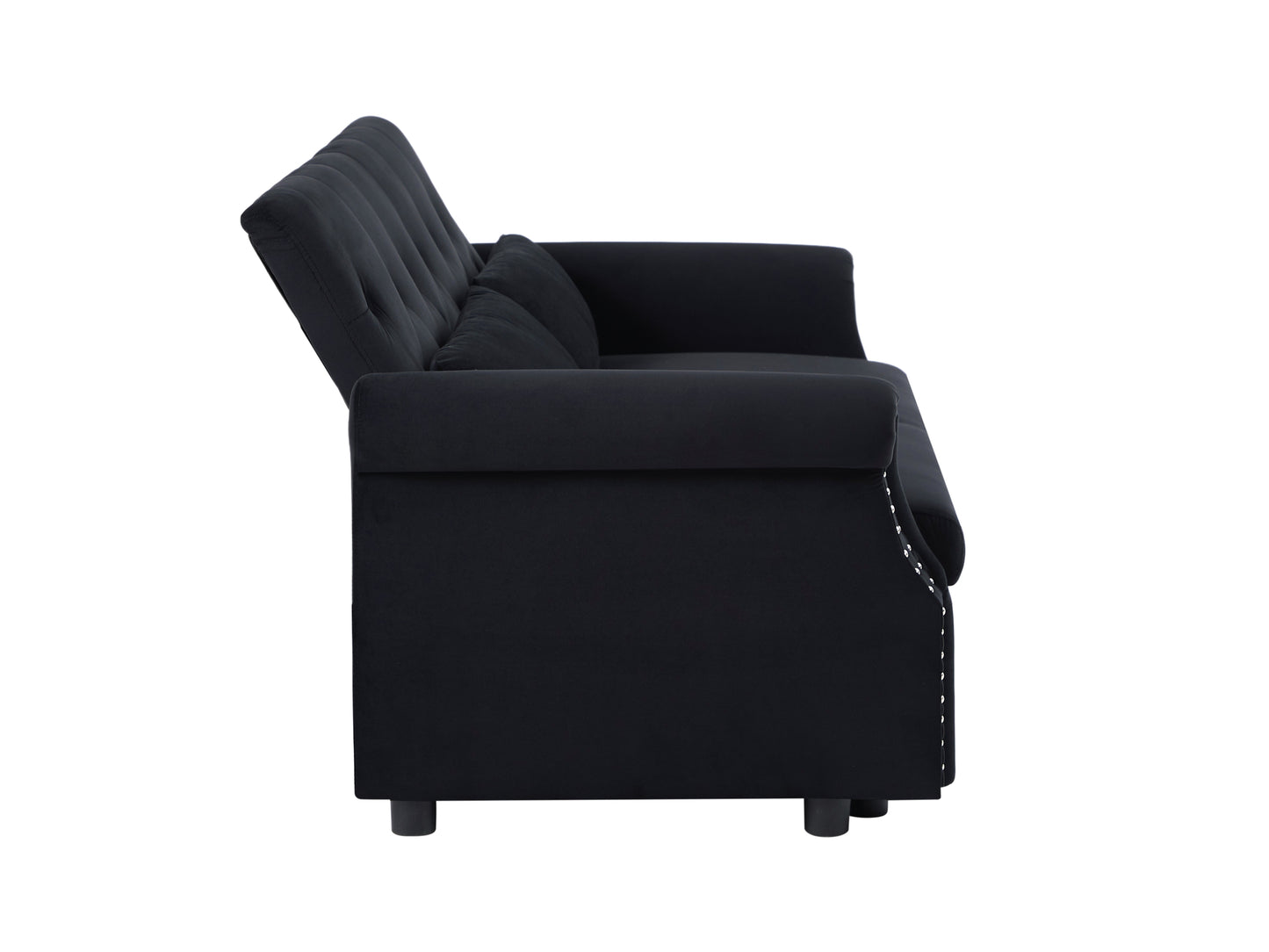 Artemax 55'' Modern Shiny Velvet Convertible Loveseat Sleeper