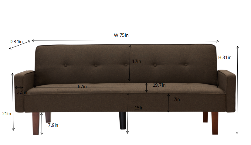 Brown Sofa Bed